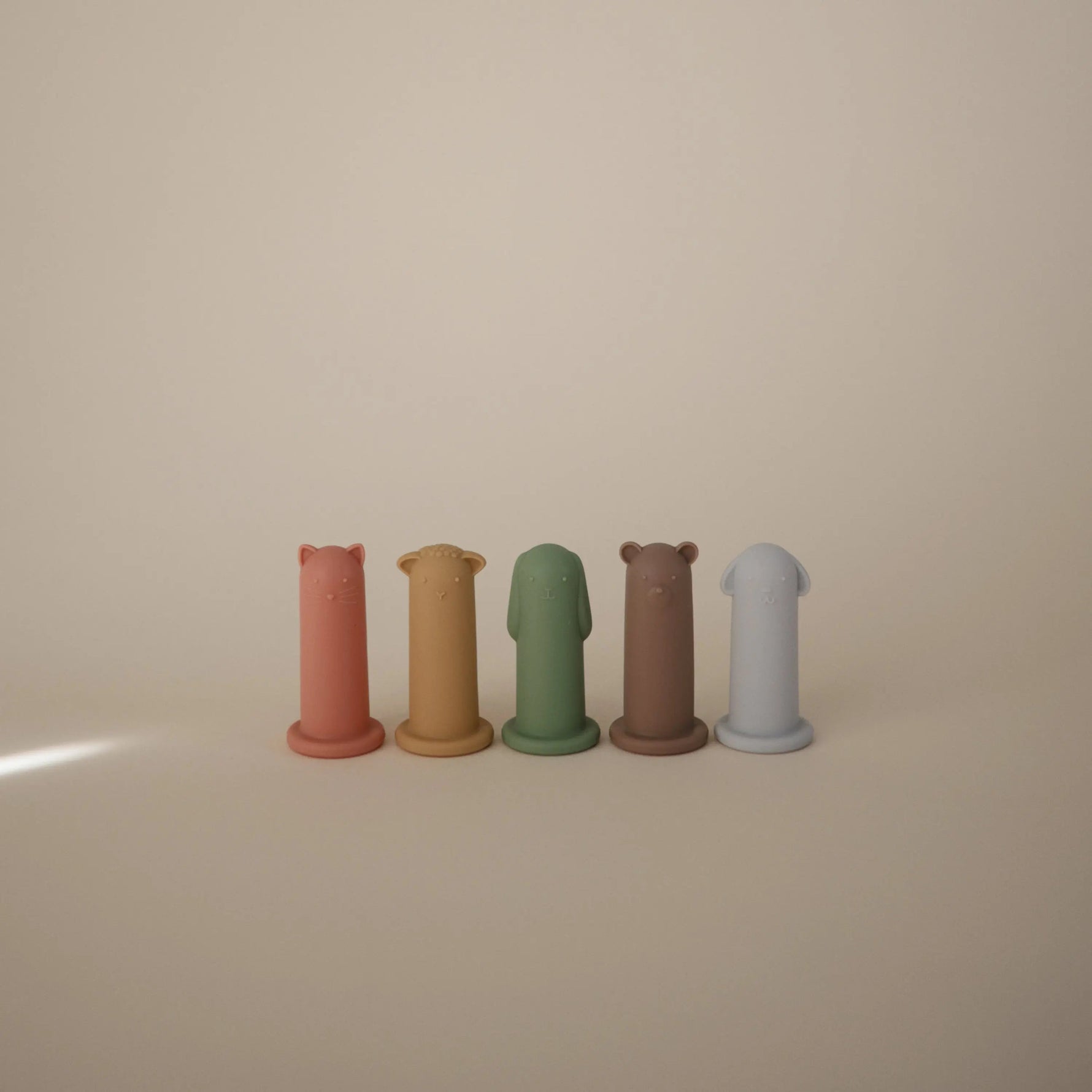 Mushie Silicone Animal Finger Puppets - 
