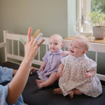 Mushie Silicone Animal Finger Puppets Set for Kids and Adults Including Cat Lamb Bunny Bear and Dog - 