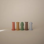 Mushie Silicone Animal Finger Puppets Set for Kids and Adults Including Cat Lamb Bunny Bear and Dog - 