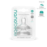 Nanobébé Silicone Anti - Colic Baby Bottle Nipples - 