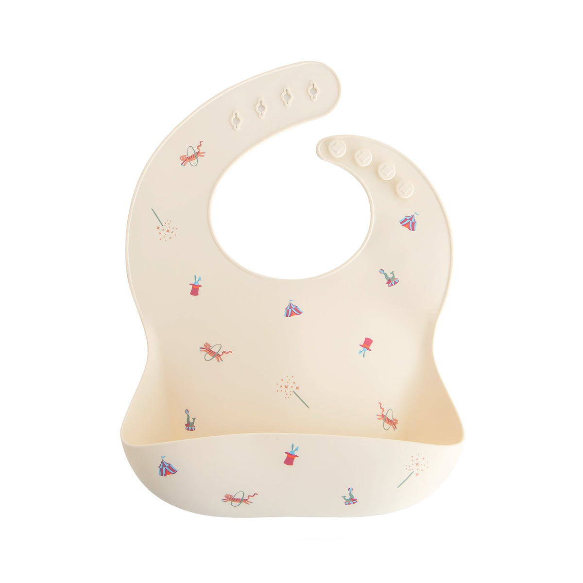Mushie Mushie Silicone Baby Bibs: Cheerful, Easy-Clean Mealtime Essential -