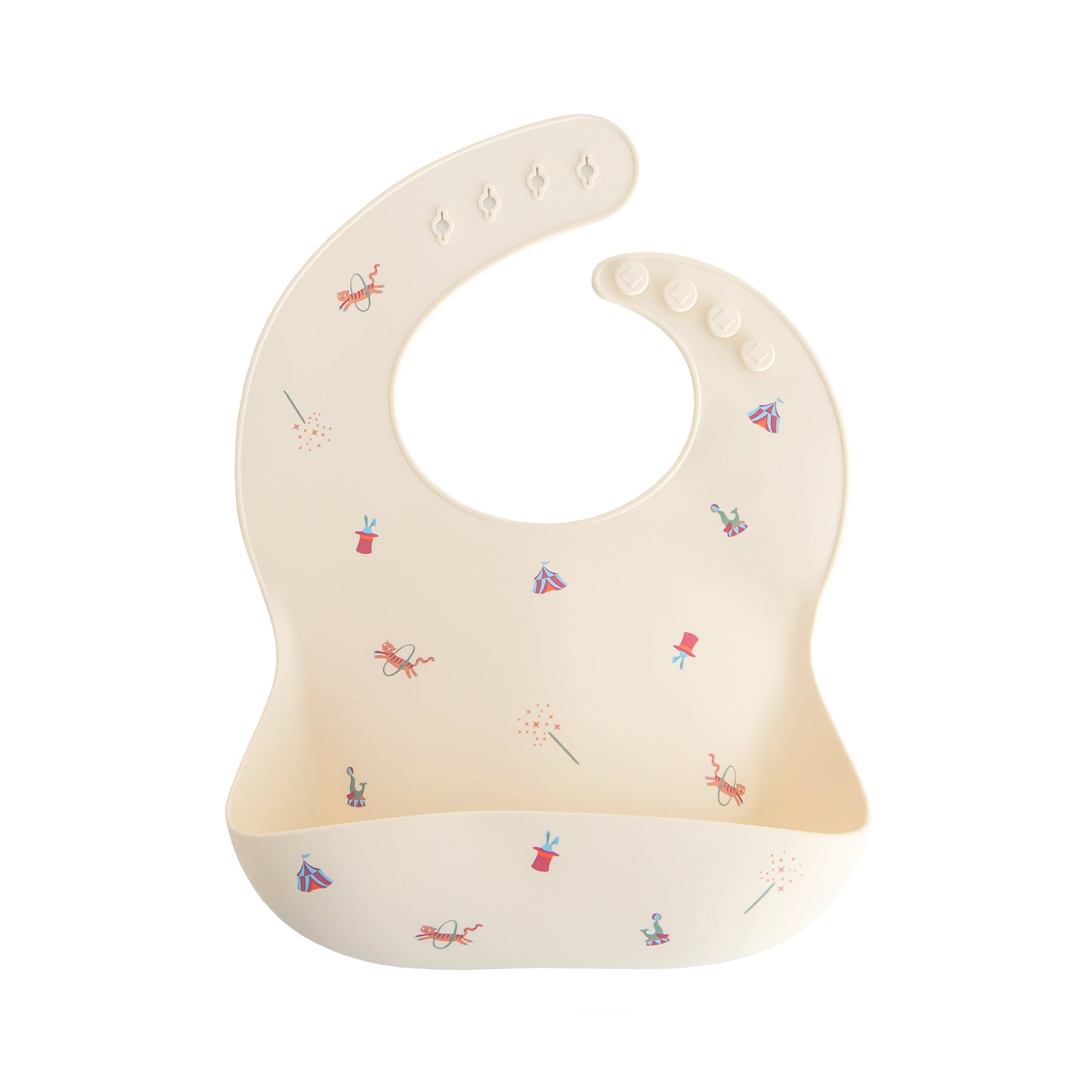 Mushie Mushie Silicone Baby Bibs: Cheerful, Easy-Clean Mealtime Essential -