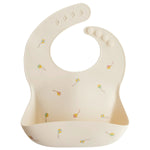 Mushie Silicone Baby Bib with Adjustable Neck Strap and Front Pocket for Easy Cleaning - Everetts Place Boutique - 