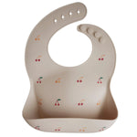 Mushie Silicone Baby Bib with Adjustable Neck Strap and Front Pocket for Easy Cleaning - Everetts Place Boutique - 