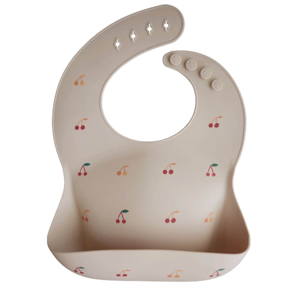 Mushie Silicone Baby Bib with Adjustable Neck Strap and Front Pocket for Easy Cleaning - Everetts Place Boutique - 