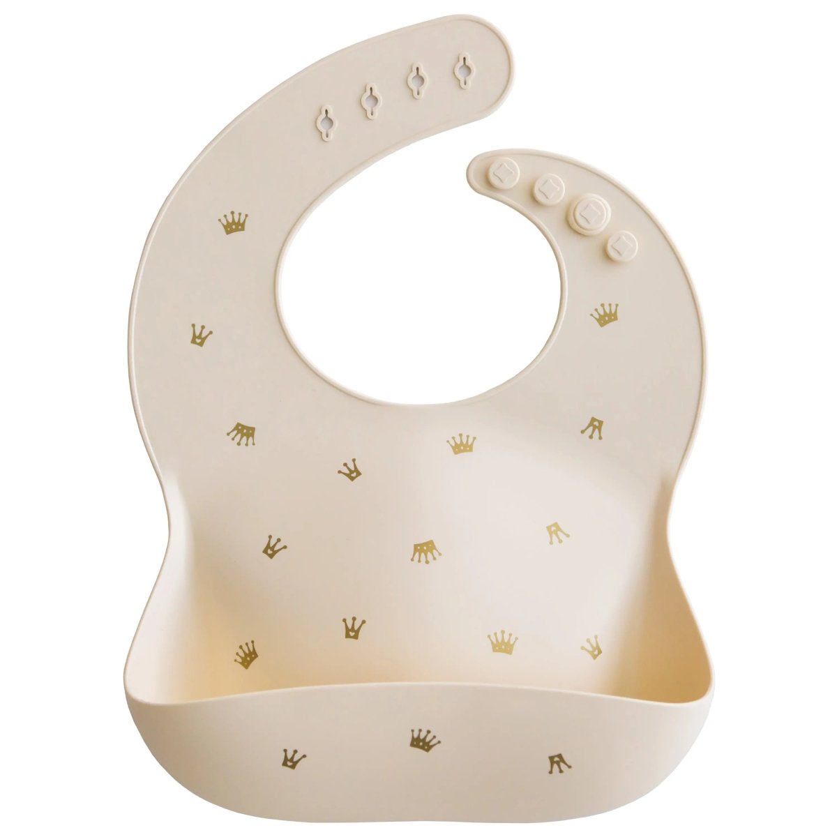 Mushie Silicone Baby Bib with Adjustable Neck Strap and Front Pocket for Easy Cleaning - Everetts Place Boutique - 