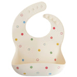Mushie Silicone Baby Bib with Adjustable Neck Strap and Front Pocket for Easy Cleaning - Everetts Place Boutique - 