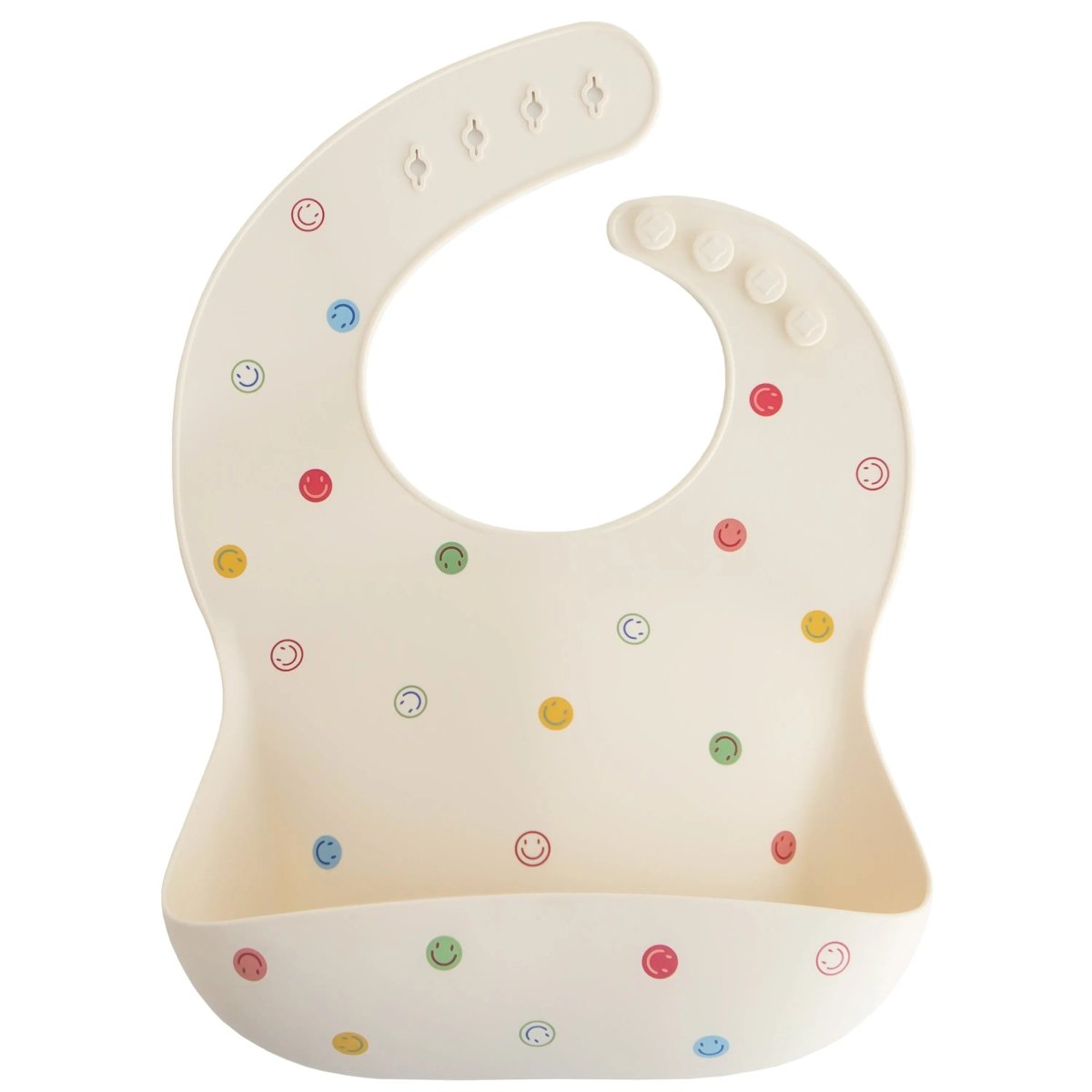 Mushie Silicone Baby Bib with Adjustable Neck Strap and Front Pocket for Easy Cleaning - Everetts Place Boutique - 