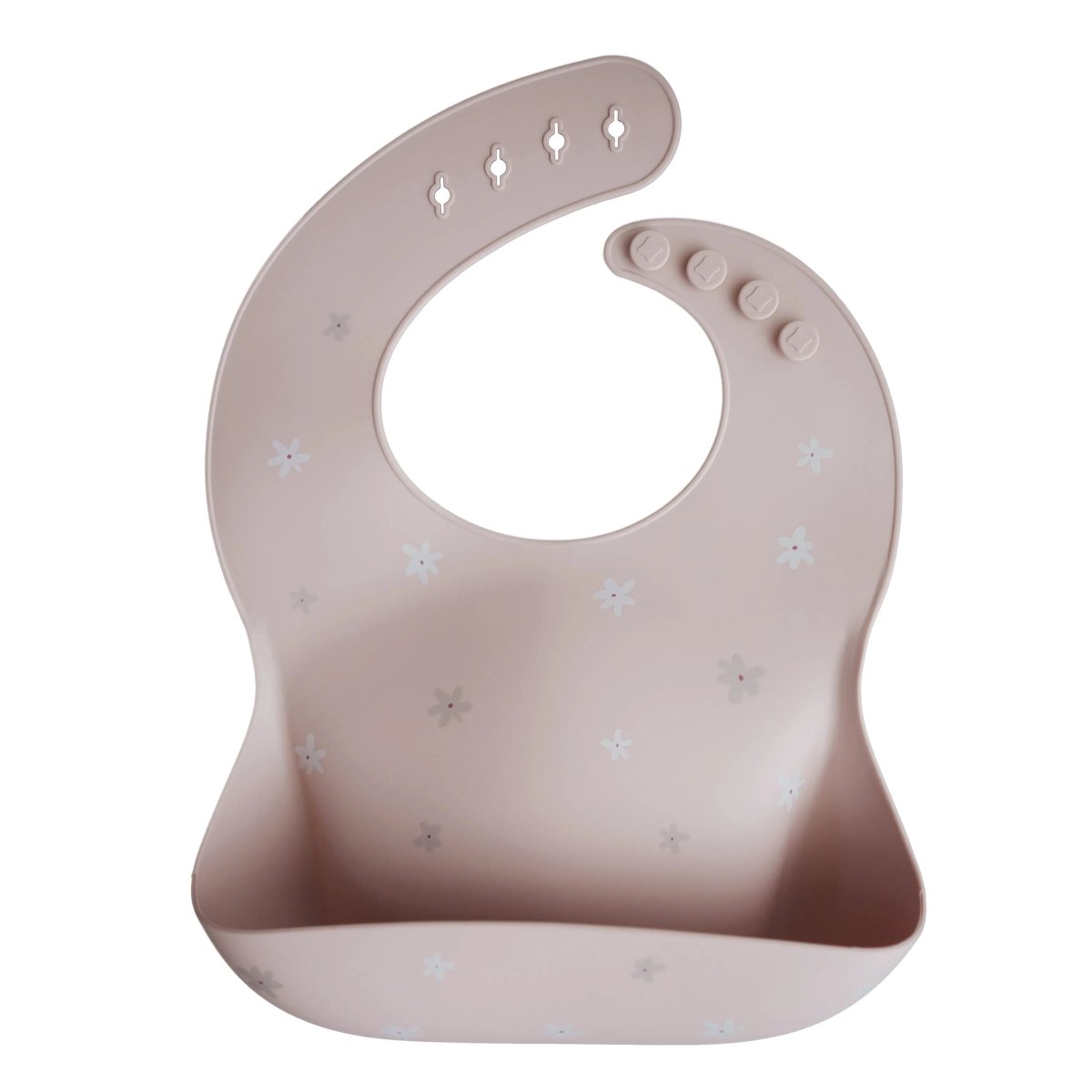 Mushie Silicone Baby Bib with Adjustable Neck Strap and Front Pocket for Easy Cleaning - Everetts Place Boutique - 