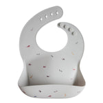 Mushie Silicone Baby Bib with Adjustable Neck Strap and Front Pocket for Easy Cleaning - Everetts Place Boutique - 