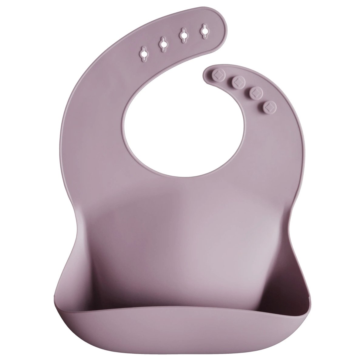 Mushie Silicone Baby Bib with Adjustable Neck Strap and Front Pocket for Easy Cleaning - Everetts Place Boutique - 