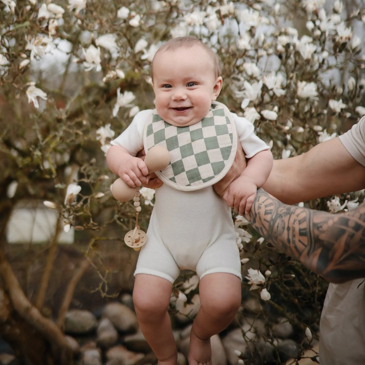 Mushie Silicone Baby Rattle Toy for Infants Gentle Sensory Experience Easy to Hold Design - 