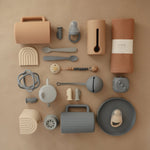 Mushie Silicone Baby Rattle Toy for Infants Gentle Sensory Experience Easy to Hold Design - 