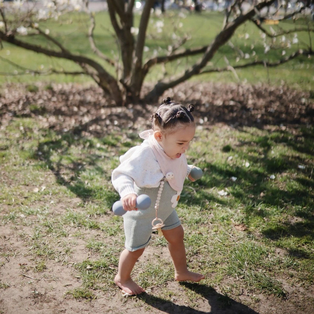 Mushie Silicone Baby Rattle Toy for Infants Gentle Sensory Experience Easy to Hold Design - 