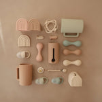 Mushie Silicone Baby Rattle Toy for Infants Gentle Sensory Experience Easy to Hold Design - 