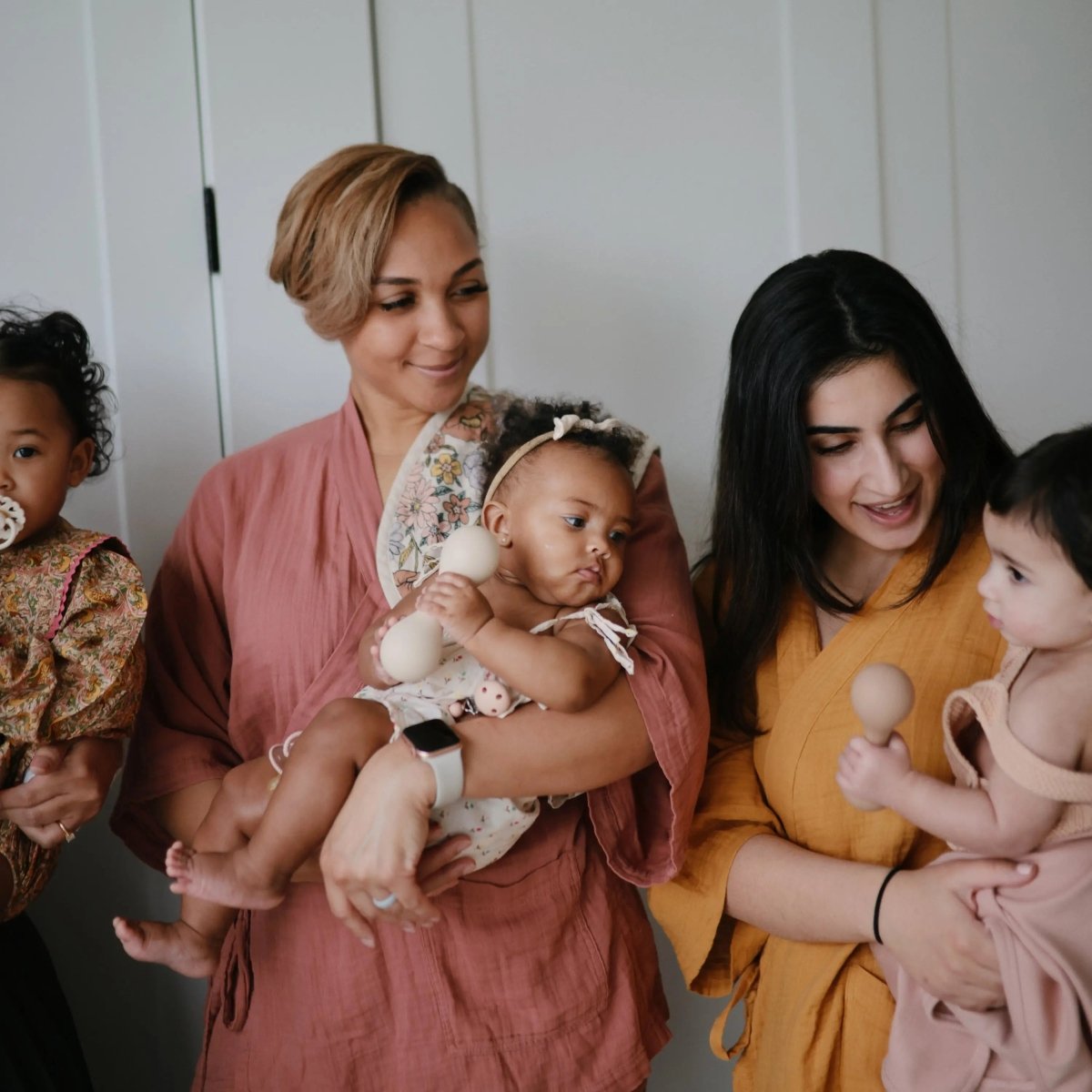 Mushie Silicone Baby Rattle Toy for Infants Gentle Sensory Experience Easy to Hold Design - 