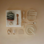 Mushie Silicone Baby Rattle Toy for Infants Gentle Sensory Experience Easy to Hold Design - 