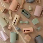 Mushie Silicone Baby Rattle Toy for Infants Gentle Sensory Experience Easy to Hold Design - 