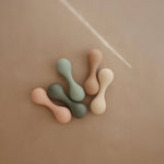 Mushie Silicone Baby Rattle Toy for Infants Gentle Sensory Experience Easy to Hold Design - 