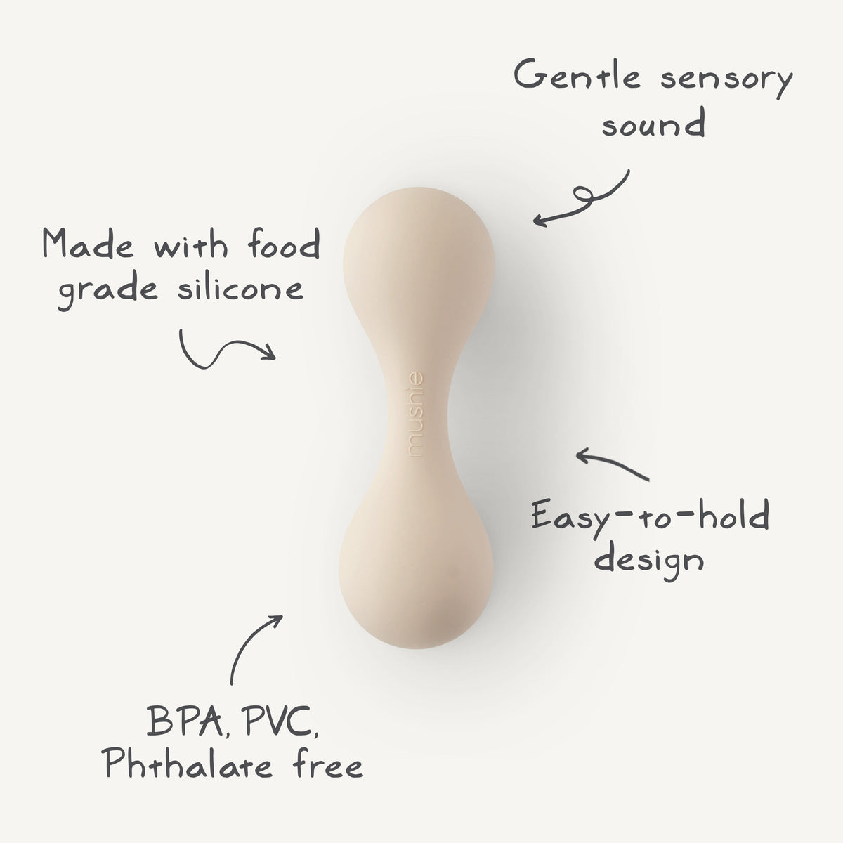 Mushie Silicone Baby Rattle ToyEveretts Place