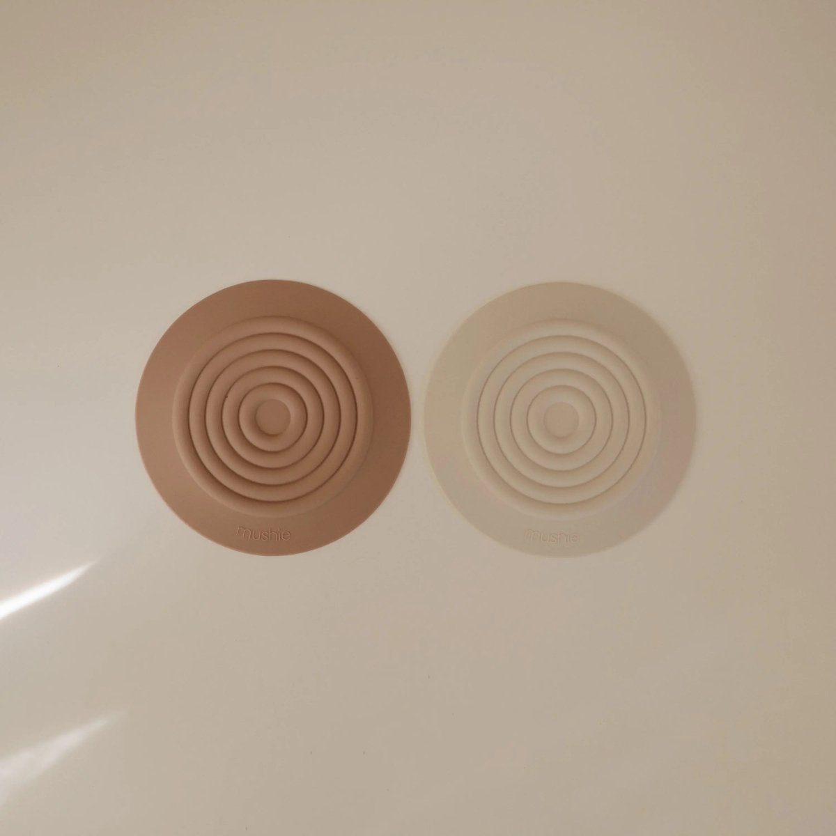 Mushie Silicone Bathtub Drain Stopper Set of 2 Flexible Water Seal Covers - 