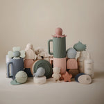 Mushie Silicone Bathtub Drain Stopper Set of 2 Flexible Water Seal Covers - 