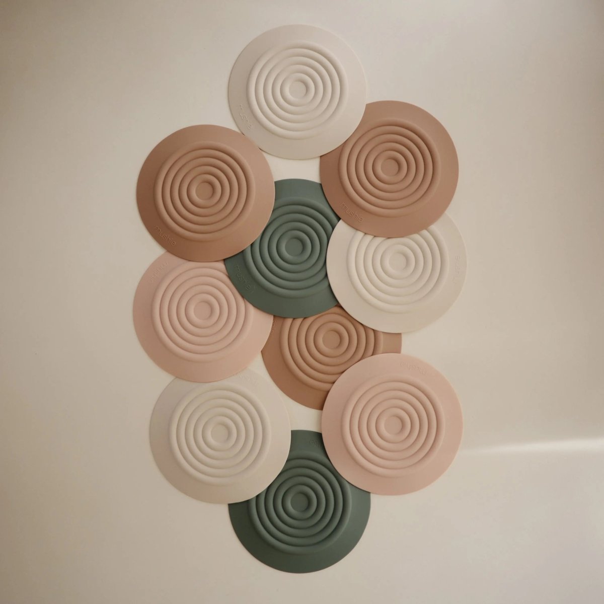 Mushie Silicone Bathtub Drain Stopper Set of 2 Flexible Water Seal Covers - 