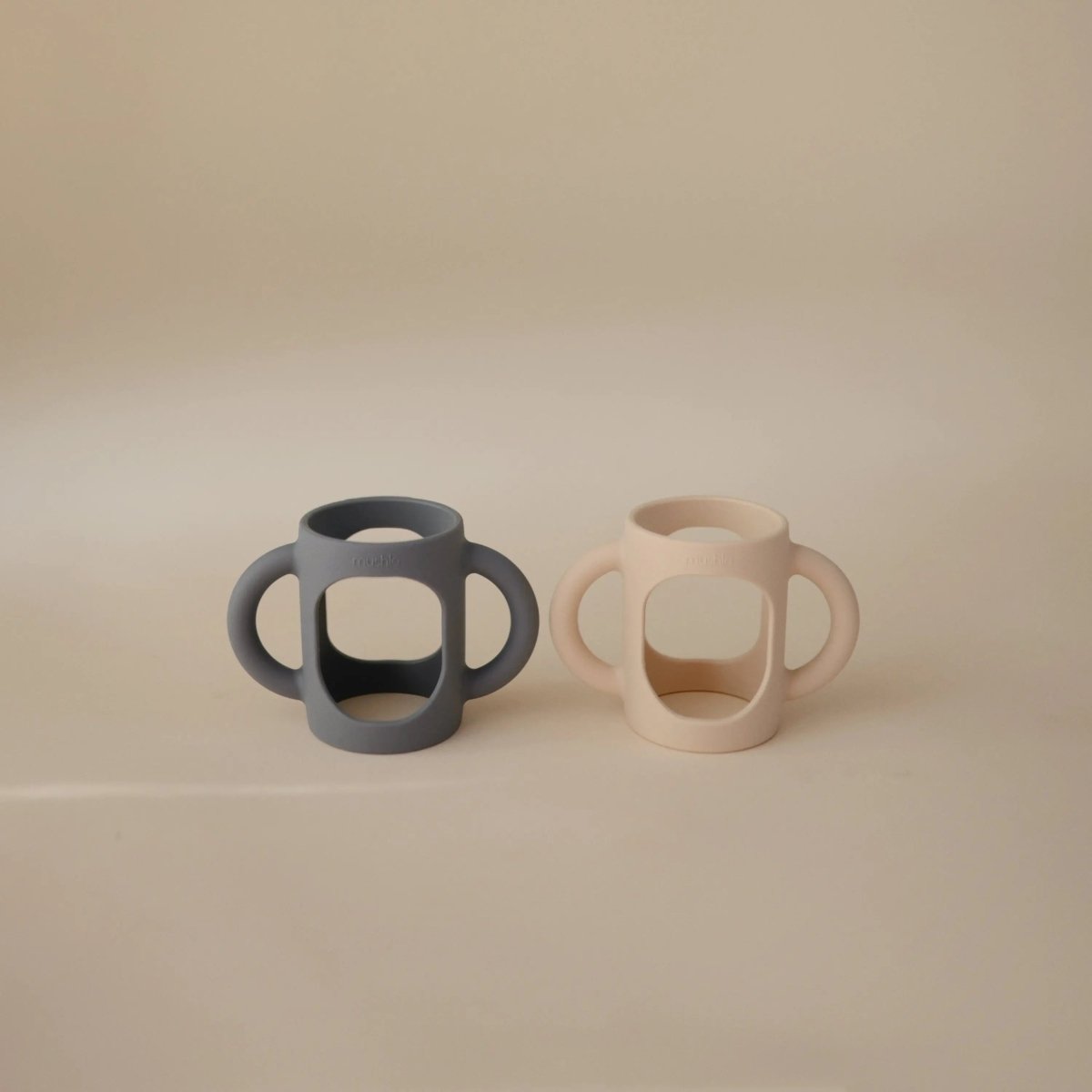 Mushie Silicone Bottle Handles for Baby Bottles Comfortable Grip Food Grade Silicone - Everetts Place Boutique - 