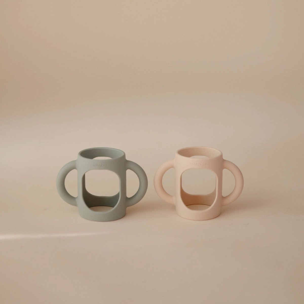 Mushie Silicone Bottle Handles for Baby Bottles Comfortable Grip Food Grade Silicone - Everetts Place Boutique - 