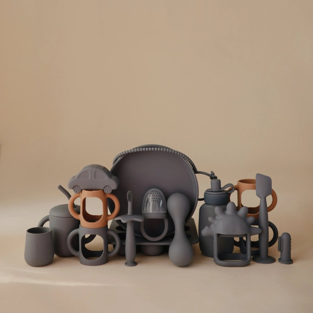 Mushie Silicone Bottle Handles for Baby Bottles Comfortable Grip Food Grade Silicone - Everetts Place Boutique - 