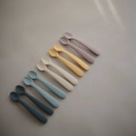 Mushie Silicone Feeding Spoons for Babies Soft Flexible Tip Safe and Comfortable Mealtime Essentials -