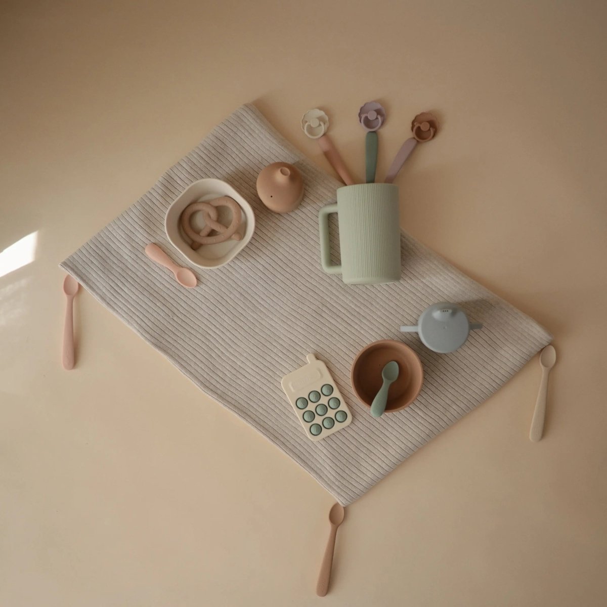 Mushie Silicone Feeding Spoons for Babies Soft Flexible Tip Safe and Comfortable Mealtime Essentials -