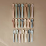 Mushie Silicone Feeding Spoons for Babies Soft Flexible Tip Safe and Comfortable Mealtime Essentials -