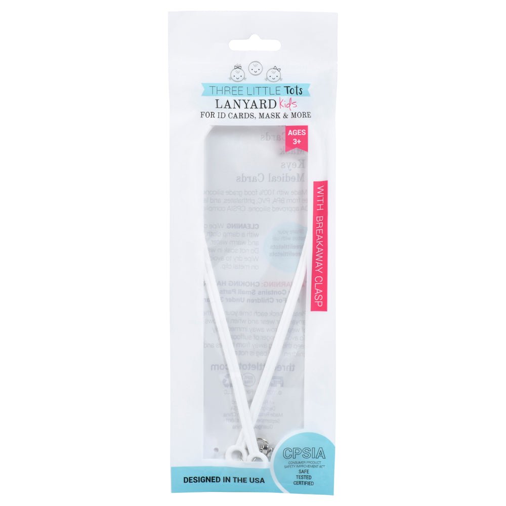 Three Little Tots Silicone Lanyard for Kids – Safety Breakaway Lanyard for Mask and more - 