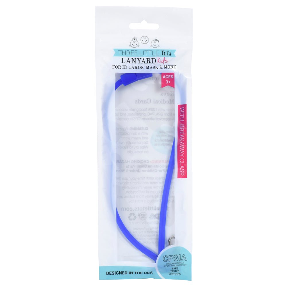 Three Little Tots Silicone Lanyard for Kids – Safety Breakaway Lanyard for Mask and more - 