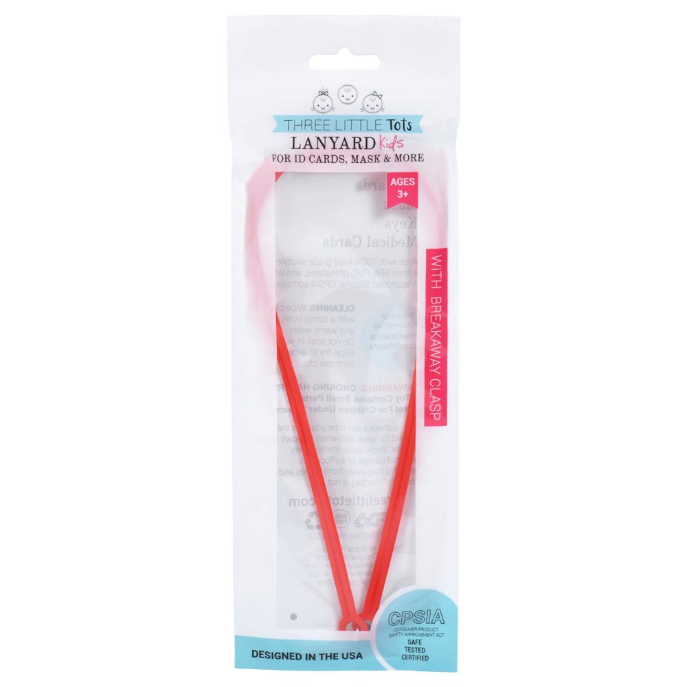 Three Little Tots Silicone Lanyard for Kids – Safety Breakaway Lanyard for Mask and more - 