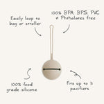 Mushie Silicone Pacifier Case with Strap for Up to Three Pacifiers - Everetts Place Boutique - 