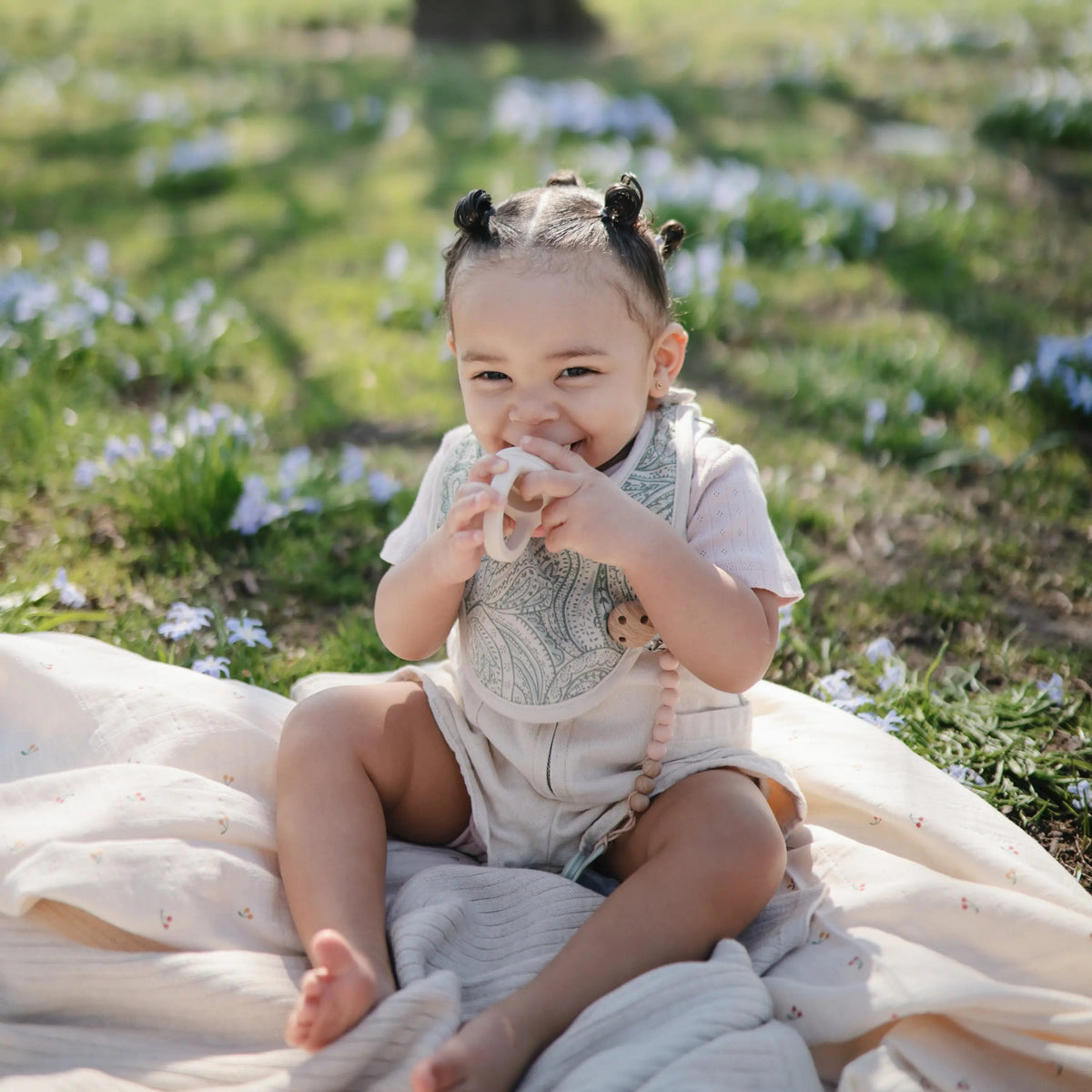 Mushie Silicone Pacifier Clip | Eva - 