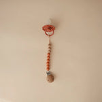 Mushie Silicone Pacifier Clip Eva with Faux Wood Clasp and Colorful Beads - Everetts Place Boutique - 