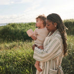 Mushie Silicone Pacifier Clip Eva with Faux Wood Clasp and Colorful Beads - Everetts Place Boutique - 