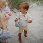 Mushie Silicone Pacifier Clip Eva with Faux Wood Clasp and Colorful Beads - Everetts Place Boutique - 