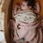 Mushie Silicone Pacifier Clip Eva with Faux Wood Clasp and Colorful Beads - Everetts Place Boutique - 