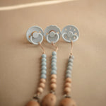 Mushie Silicone Pacifier Clip Eva with Faux Wood Clasp and Colorful Beads - Everetts Place Boutique - 