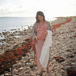 Mushie Silicone Pacifier Clip Eva with Faux Wood Clasp and Colorful Beads - Everetts Place Boutique - 