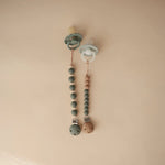 Mushie Silicone Pacifier Clip Eva with Faux Wood Clasp and Colorful Beads - Everetts Place Boutique - 