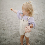 Mushie Silicone Pacifier Clip Eva with Faux Wood Clasp and Colorful Beads - Everetts Place Boutique - 