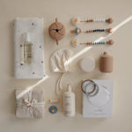 Mushie Silicone Pacifier Clip Eva with Faux Wood Clasp and Colorful Beads - Everetts Place Boutique - 