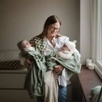 Mushie Silicone Pacifier Clip Eva with Faux Wood Clasp and Colorful Beads - Everetts Place Boutique - 