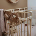 Mushie Silicone Pacifier Clip Eva with Faux Wood Clasp and Colorful Beads - Everetts Place Boutique - 