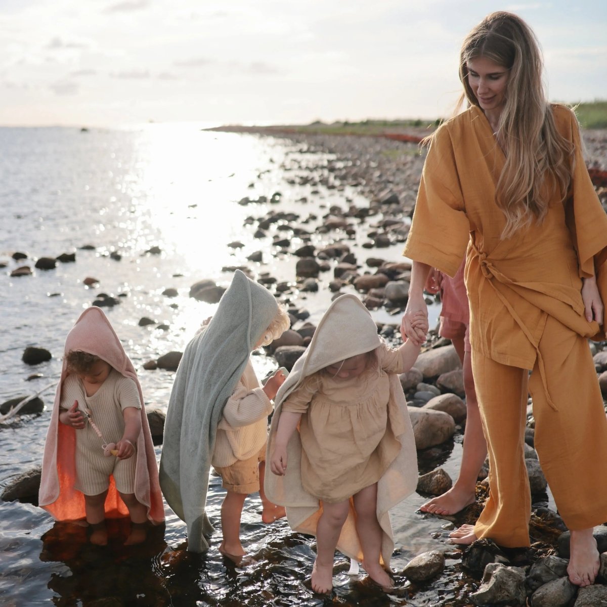 Mushie Silicone Pacifier Clip Eva with Faux Wood Clasp and Colorful Beads - Everetts Place Boutique - 